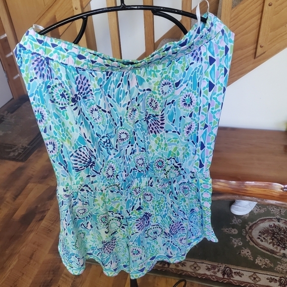 Lilly Pulitzer Rikki Open Water Sz. L Romper - Picture 3 of 14